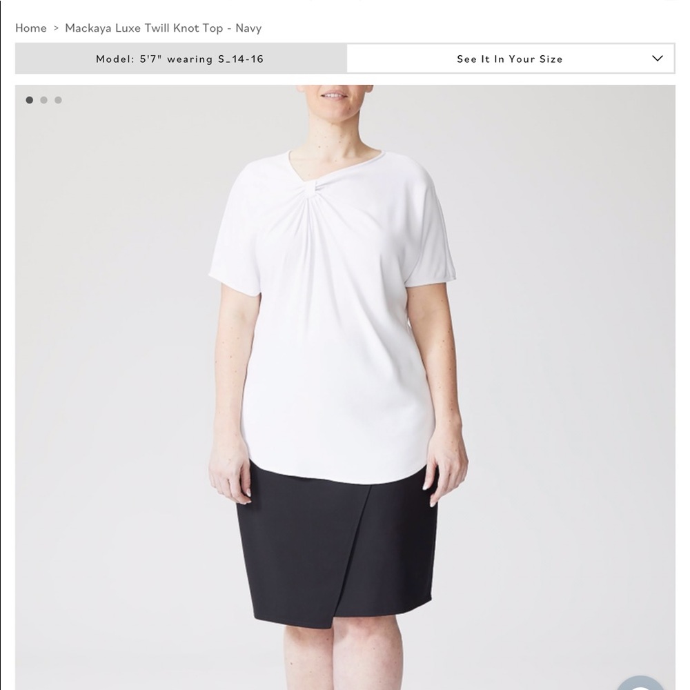 Universal Standard Mackaya Luxe Twill Knot Top